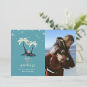 Seas and Greetings Vacacation Weihnachtskarten Feiertagskarte (Stehend Vorderseite)