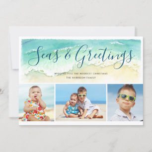 Seas & Greetings Beach Foto Ferienkarte Einladung