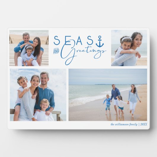 Seas & Greetings Blue Nautical Multiple Foto Fotoplatte (Vorderseite)