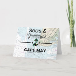 Seas & Greetings Chart - Cape May Feiertagskarte