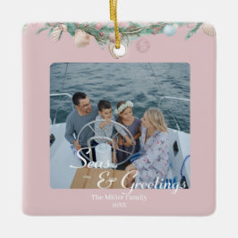 Seas & Greetings Dusty Pink Seashell 1-Foto Keramikornament