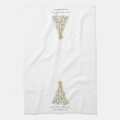 "Seas & Greetings" Küsten-Auster-Weihnachtsbaum Geschirrtuch (Vertikal)
