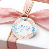 Seas & Greetings Ocean Watercolor Seashell Wreath Geschenkanhänger