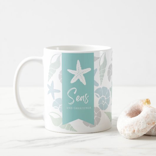 Seas & Greetings Seashell Küste Urlaub Kaffeetasse (Mit Donut)
