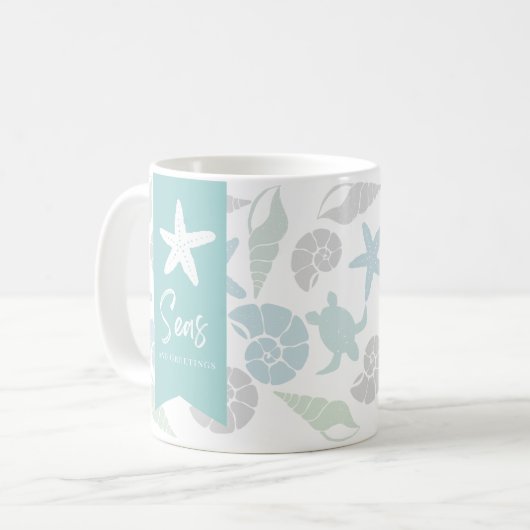 Seas & Greetings Seashell Küste Urlaub Kaffeetasse (Vorderseite Links)