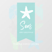 Seas & Greetings Seashell Turtle Starfish Urlaub Fensteraufkleber (Blatt)
