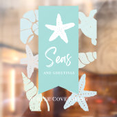 Seas & Greetings Seashell Turtle Starfish Urlaub Fensteraufkleber (Blatt 2)