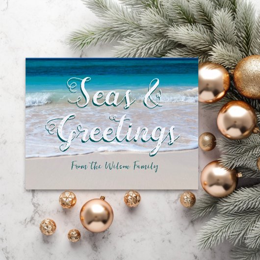 Seas n Greetings Beach Weihnachtskarte Postkarte