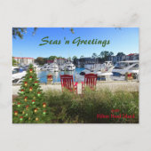 Seas n Greetings from Hilton Head SC Harbour Town Postkarte (Vorderseite)