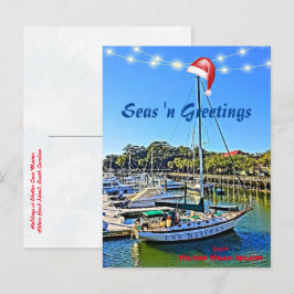 Seas n Greetings von Hilton Head Island Weihnachte Postkarte