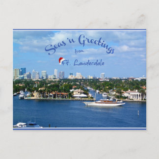 Seas n Greetings von Sunny Ft Lauderdale Florida Postkarte