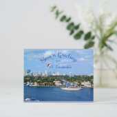 Seas n Greetings von Sunny Ft Lauderdale Florida Postkarte (Stehend Vorderseite)