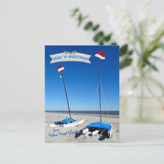 SEAS 'n Grüße von Hilton Head Island Coastal Postkarte (Stehend Vorderseite)