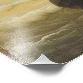 Seas off Coast, mit Spritsail Barge Poster (Ecke)