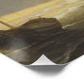 Seas off Coast, mit Spritsail Barge Poster (Ecke)