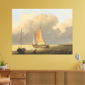 Seas off Coast, mit Spritsail Barge Poster Leinwanddruck (Insitu (Wohnzimmer))