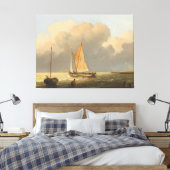Seas off Coast, mit Spritsail Barge Poster Leinwanddruck (Insitu (Schlafzimmer))