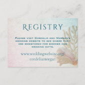 Seas Seashells Wedding Registry Begleitkarte (Vorderseite)