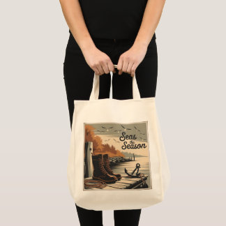Seas-Season-Vintage Nautik-Fall-Design Tragetasche