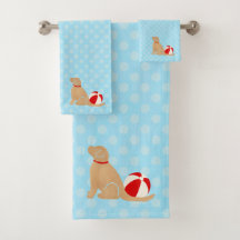 Seas the Day Beach Hunde Blue Towel Set