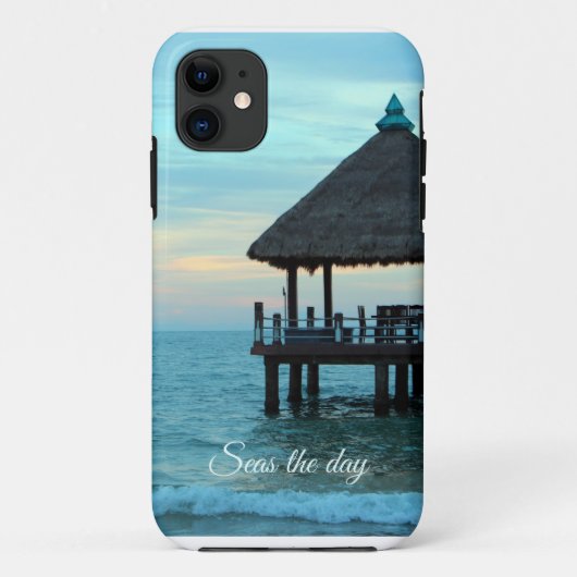 Seas the Day Beach Tiki Hut Case-Mate iPhone Hülle (Rückseite)