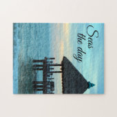 Seas the Day Beach Tiki Hut Jigsaw Puzzle (Horizontal)