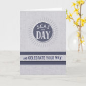 Seas the Day Birthday in Nautical Theme Karte (Gelbe Blume)