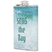 SEAS the Day Breaking Ocean Waves Flachmann (Links)