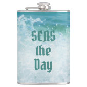 SEAS the Day Breaking Ocean Waves Flachmann (Vorderseite)