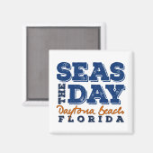 Seas the Day Daytona Beach Florida Magnet (Vorderseite/Rückseite)