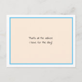 Seas the Day, Ermutigungsquote Postkarte (Rückseite)