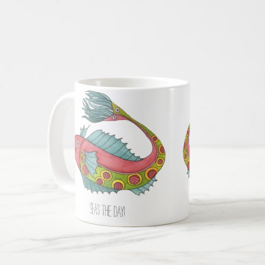 Seas the Day Fish Tasse (Vorderseite Links)