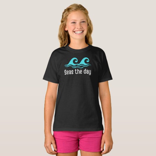 Seas The Day Funny T - Shirt (Vorne ganz)