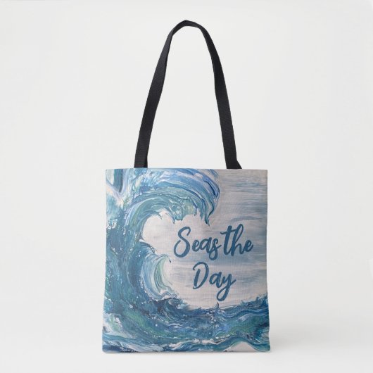 Seas the Day Küsten Tote Tasche (Vorderseite)