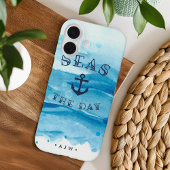Seas the Day | Monogramm iPhone 16 Hülle