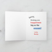 Seas The Day Nautical 12x18 Card mit Verse Karte (Innenseite)