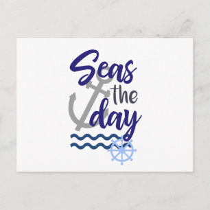Seas the Day, nautical Postkarte
