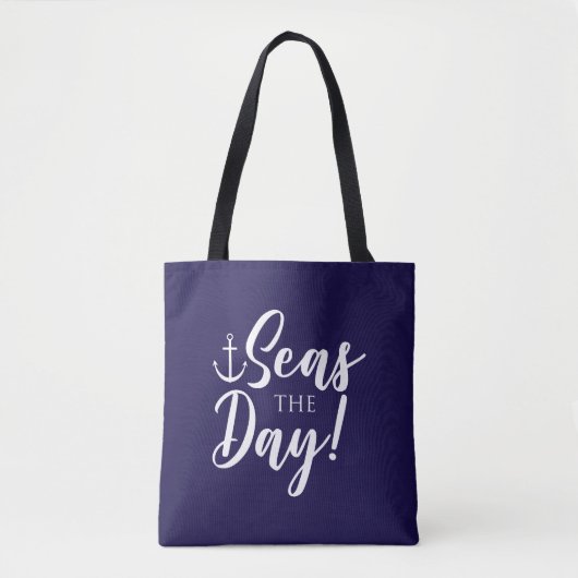 Seas the Day! nautisch Tasche (Vorderseite)