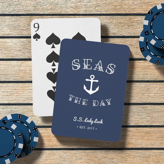 Seas the Day | Personalisiertes Schiff Spielkarten