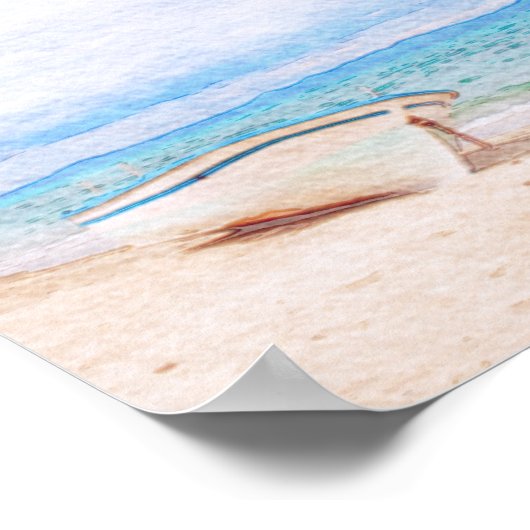 Seas The Day Quoting Fishing Boote Poster (Ecke)