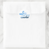Seas the Day Runder Aufkleber (Tasche)