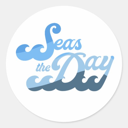 Seas the Day Runder Aufkleber (Vorderseite)