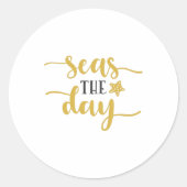 Seas the Day Runder Aufkleber (Vorderseite)