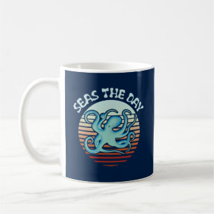 Seas The Day   Summer Vibes Octopus Kaffeetasse