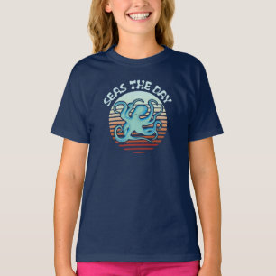Seas The Day Summer Vibes Octopus T-Shirt