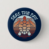 Seas The Day | Summer Vibes Turtle Button (Vorderseite)