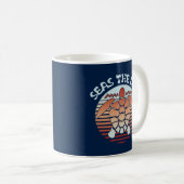 Seas The Day | Summer Vibes Turtle Kaffeetasse (VorderseiteRechts)