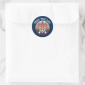 Seas The Day | Summer Vibes Turtle Runder Aufkleber (Tasche)
