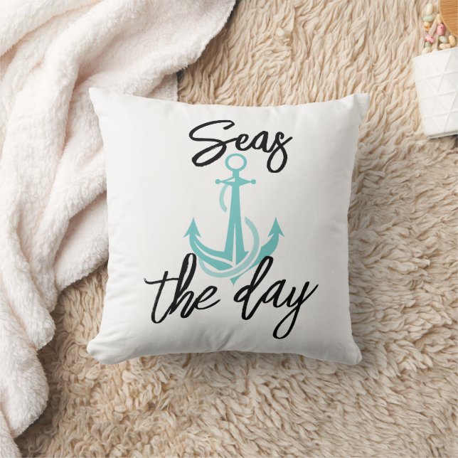 Seas the Day Throw Pillow Kissen (Decke)