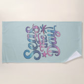 Seas the Day Tropical Beach Sommer Segelspass Strandtuch (Vorderseite)